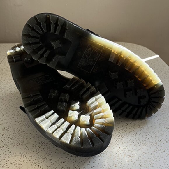 Dr. Martens Addina Flower Buckle Leather Platform Mary Jane in black Milled Napp - Picture 3 of 3